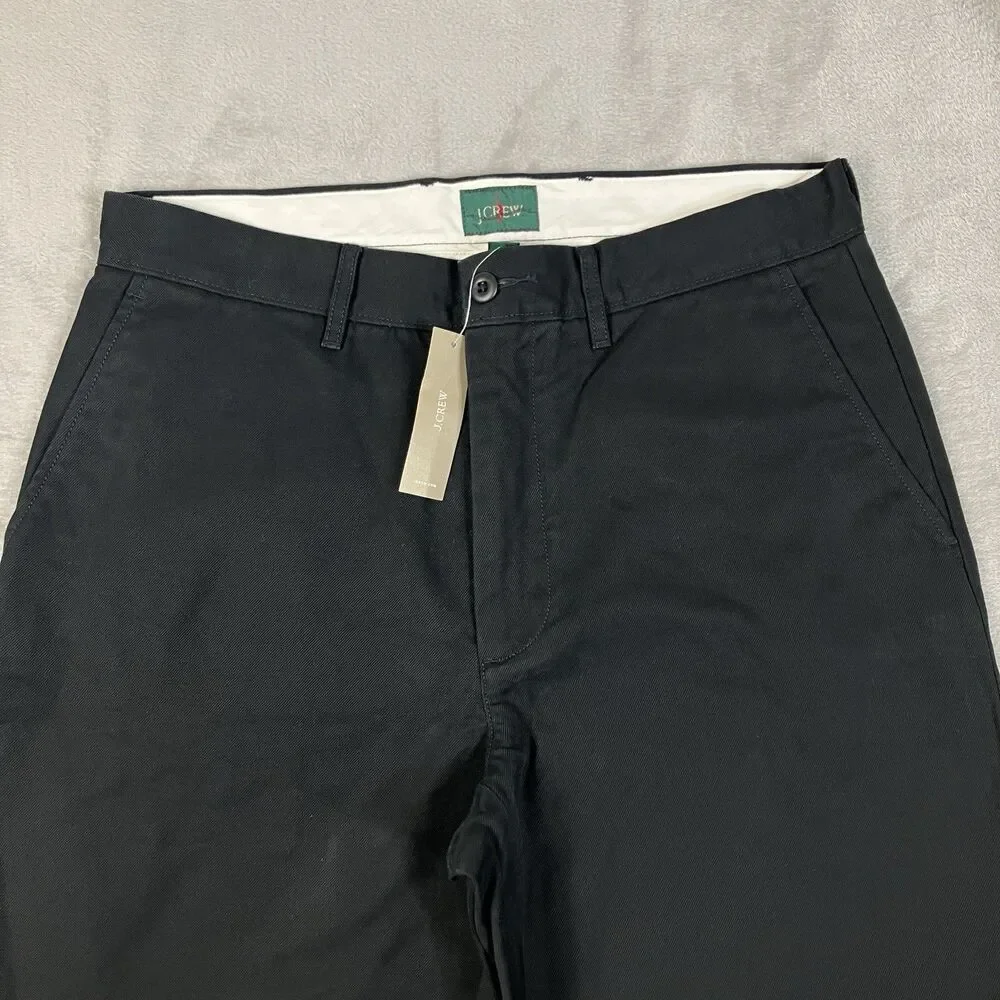 J Crew Pants Mens 31x30 Black Cotton Classic Chino Straight Casual Preppy BE611